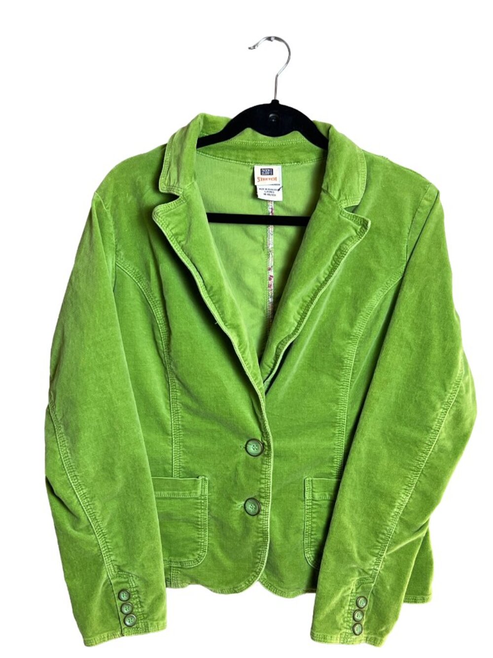 Faded Glory Green Corduroy Blazer Y2K Stretch Jacket M